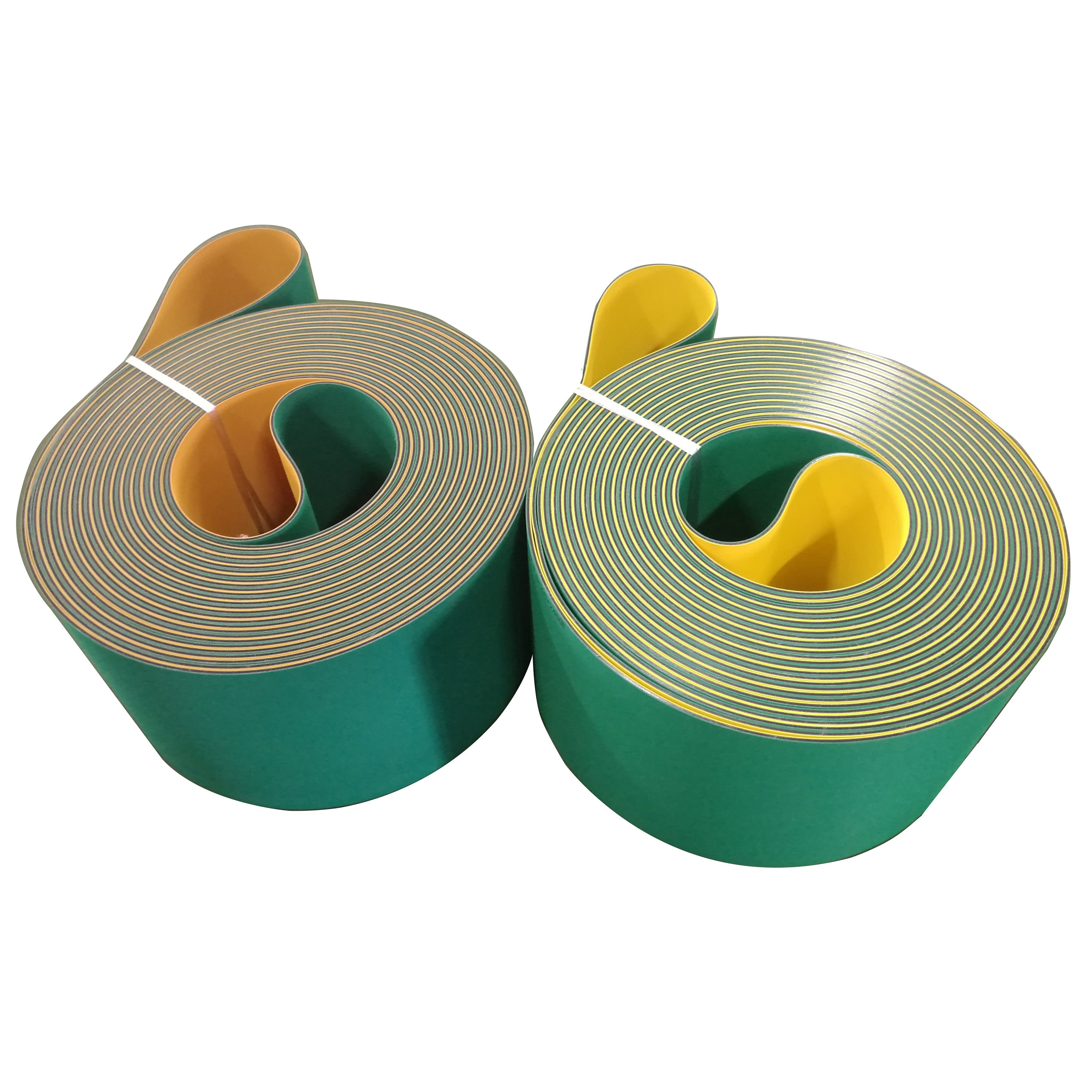 Factory Directly Supplier Antistatic Green/Yellow Rubber Transmission Belt For Textile Machine