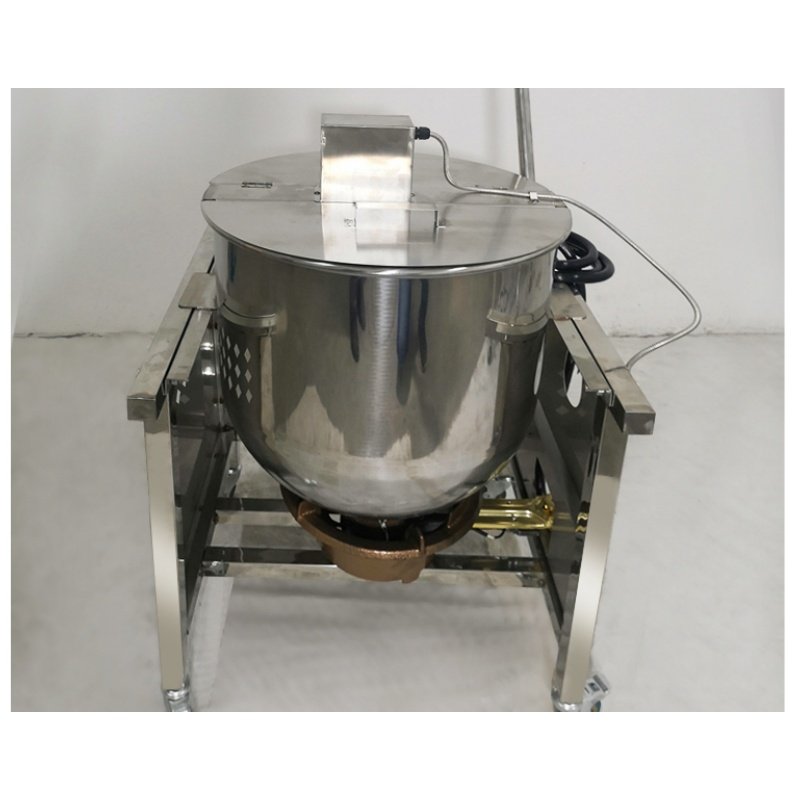 Fully Automatic Popcorn Machine With Wheels Easy to Move Popcorn Maker Gas Heating Commercial Corn Snack Pop Corn Equipment