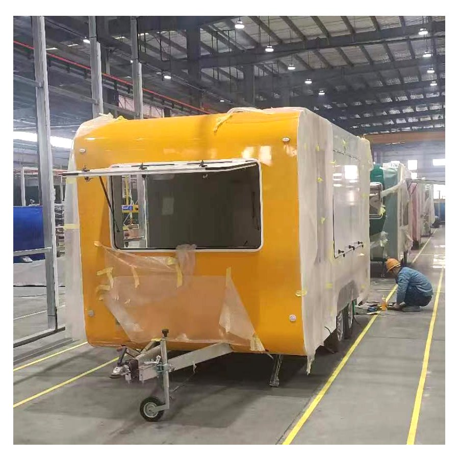 Shipping Container Chicken Rotisserie Grill Overseas China Food Truck Trailer Small with Toilet 8 ft X 5 ft From Shanghai