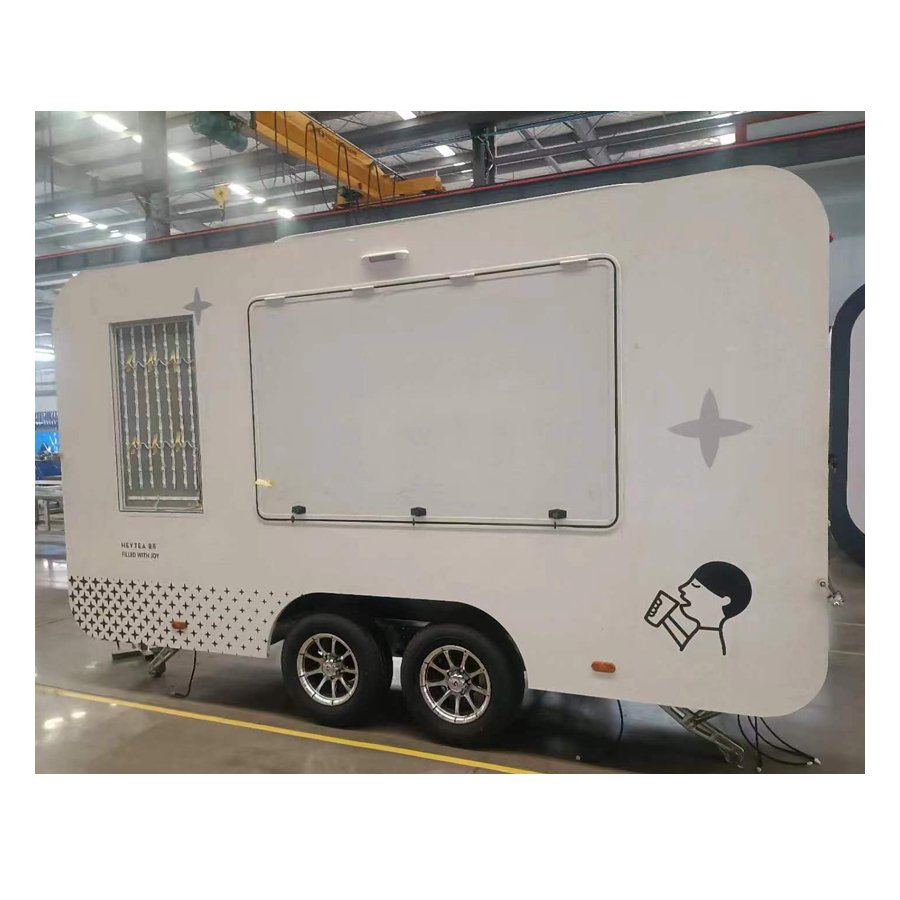 Shipping Container Chicken Rotisserie Grill Overseas China Food Truck Trailer Small with Toilet 8 ft X 5 ft From Shanghai
