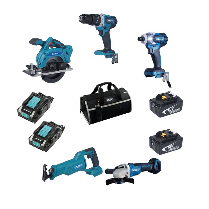21V Portable Electric Cordless Drill Kit Factory Power Tools 18V Lithium Battery Brushless for Home or Workshop Use