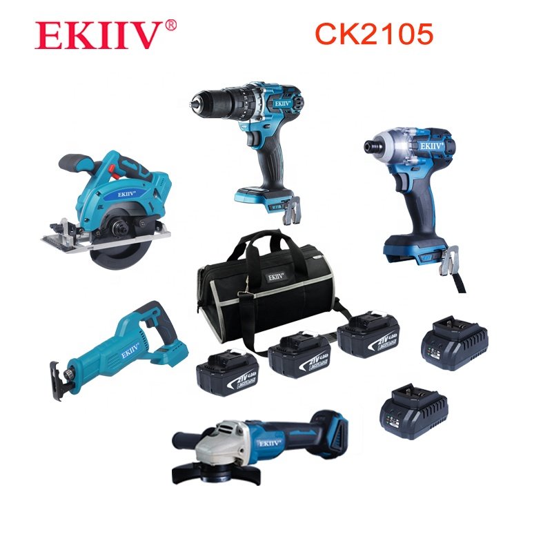 21V Portable Electric Cordless Drill Kit Factory Power Tools 18V Lithium Battery Brushless for Home or Workshop Use