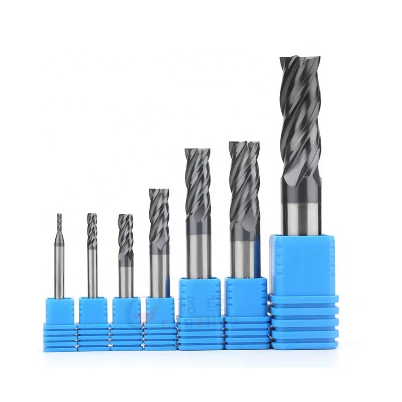 Solid Carbide 4 Flute Flat End mills CNC Endmill Corner Radius Solid Carbide End Mill for CNC cutting Milling Dia2-12mm