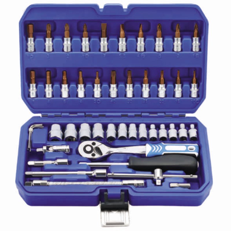46-Piece Hand Tool Kits Premium Socket Wrench Set