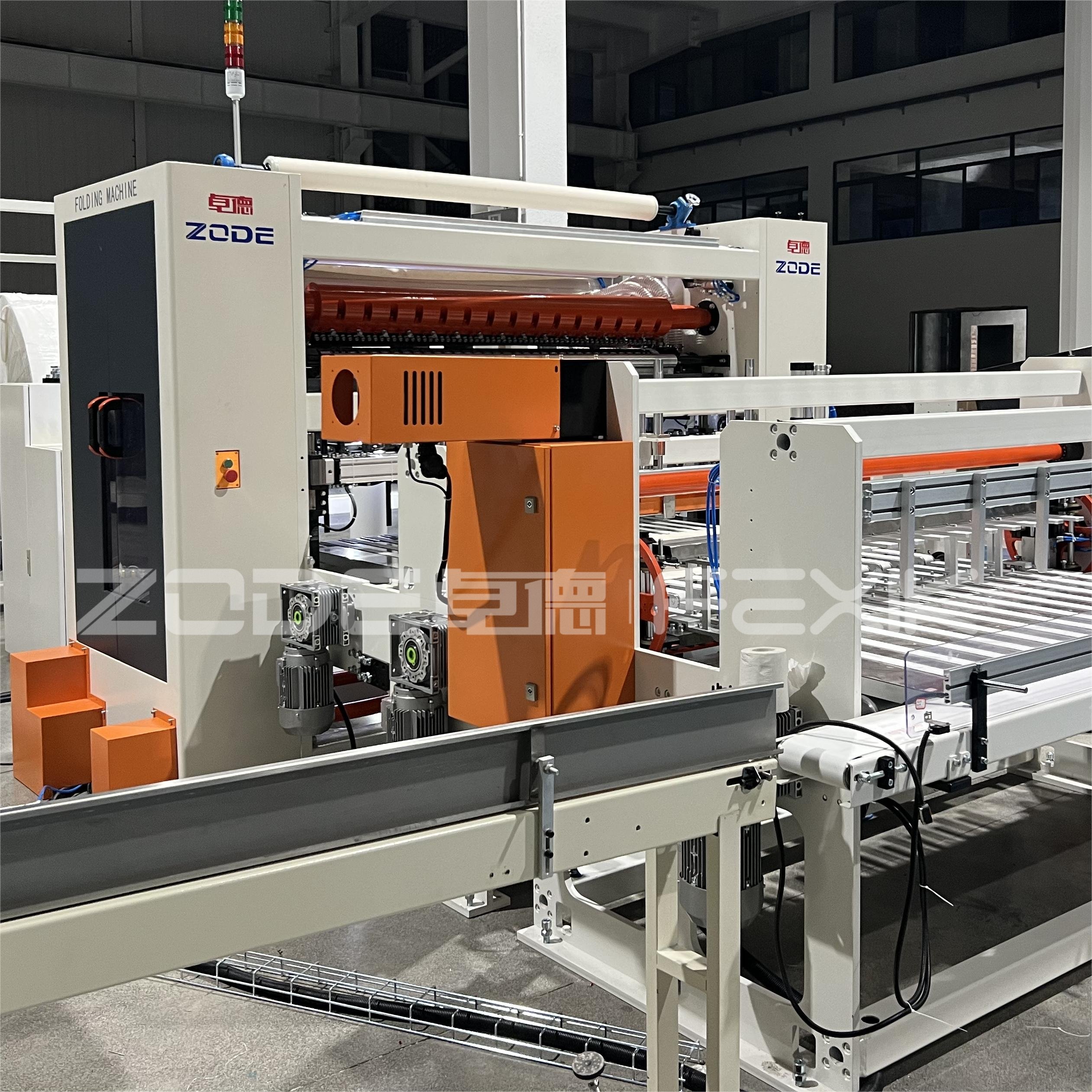 Automatic Facial Tissue Making Production Line Facial Tissue V Folding Machine 130m/min Tissue Paper Folding Equipment