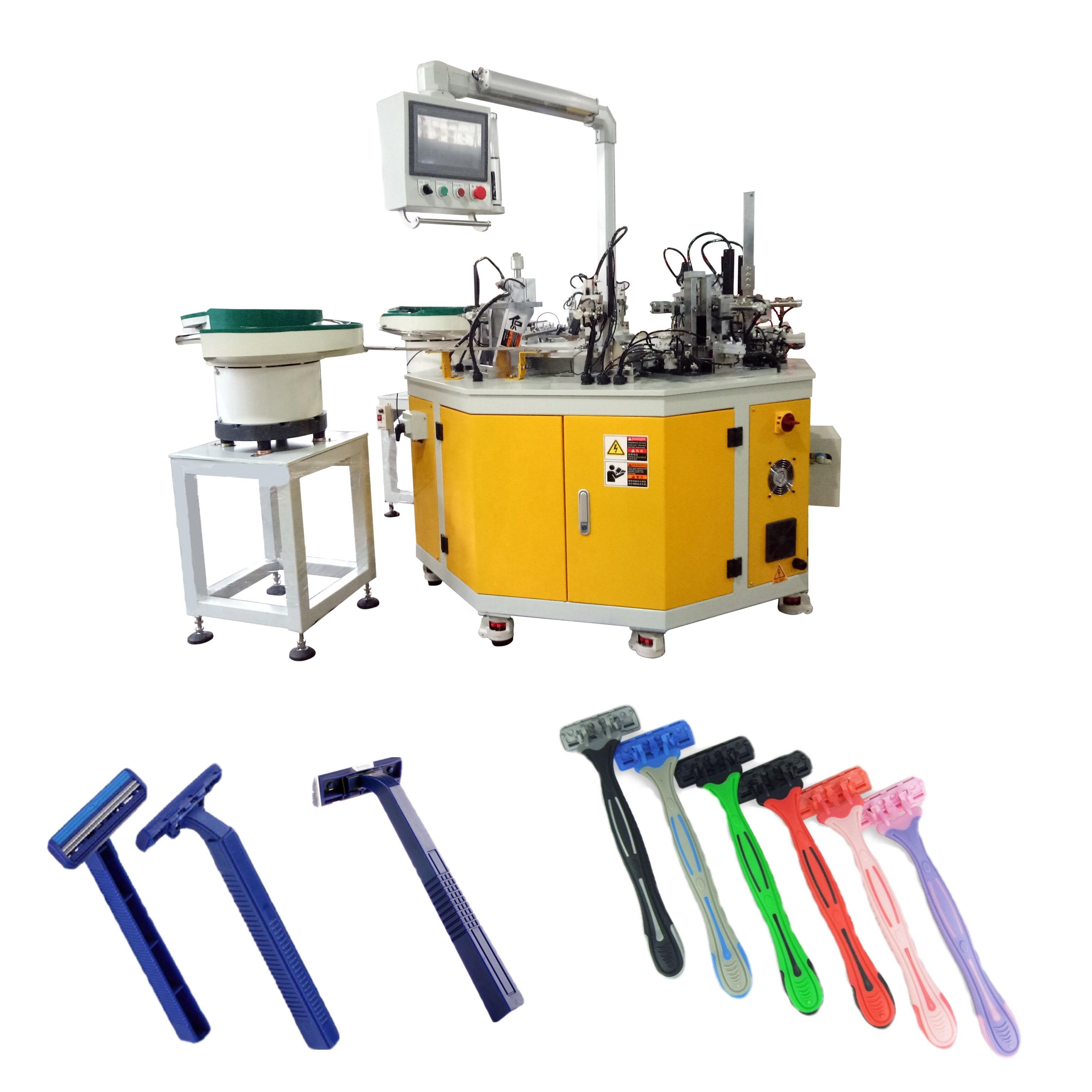 Razor Head Production Line Single Two Tripe Blade razor Semi Auto Head Assemble Machine for Hotel Hospital