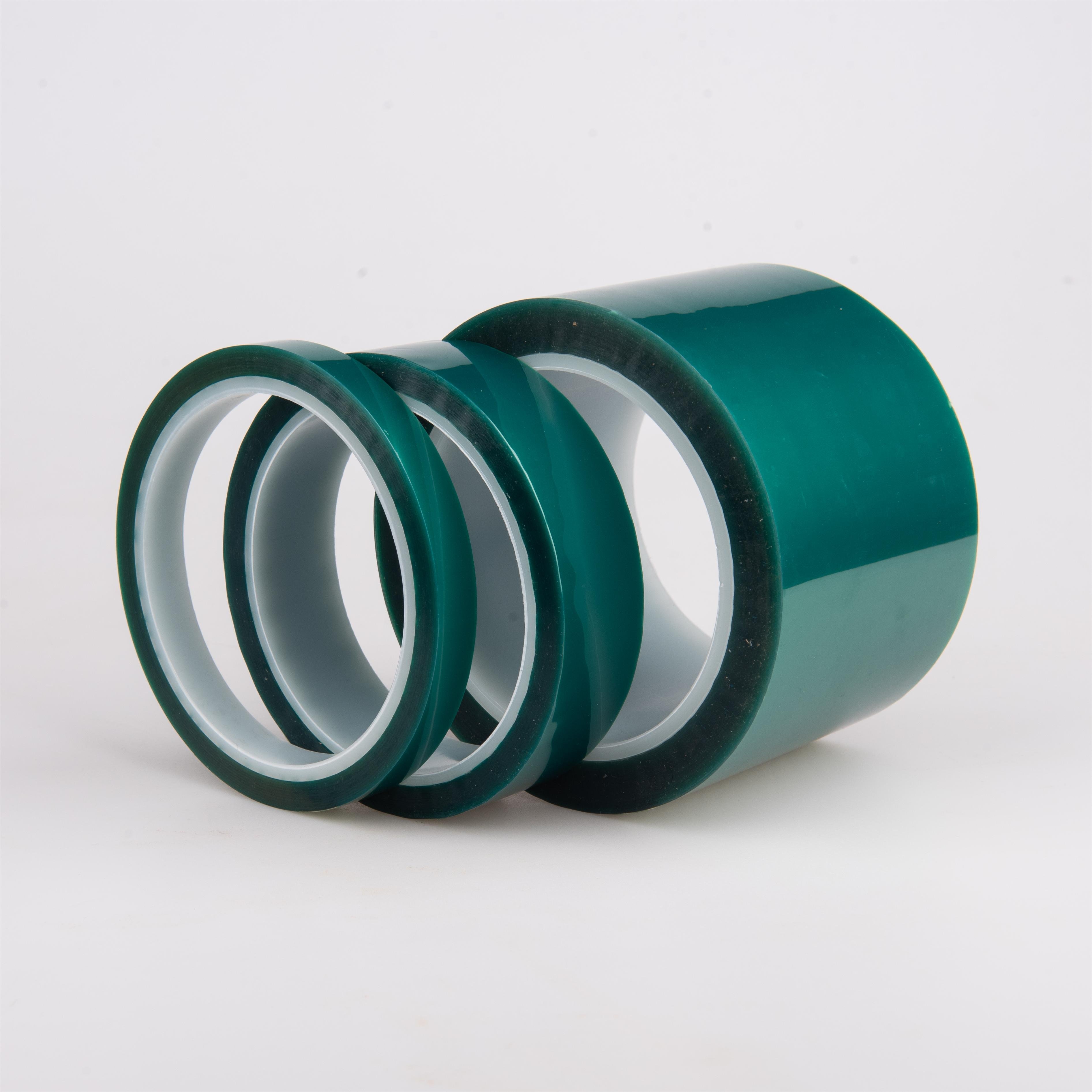 High temperature resistant PET green high temperature tape Silicone strong adhesive leather splicing no residue tape