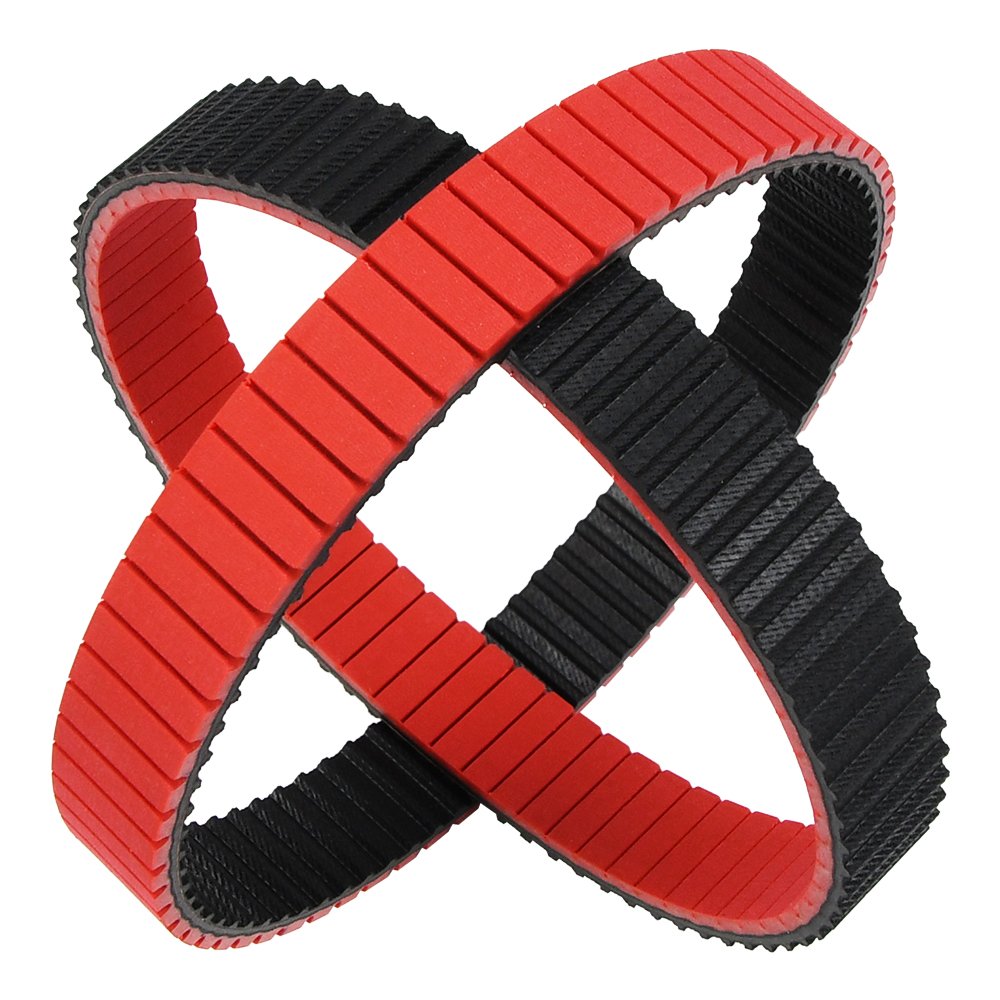 red rubber coated timing belts rubber transmission belt transmission belt for filling machine