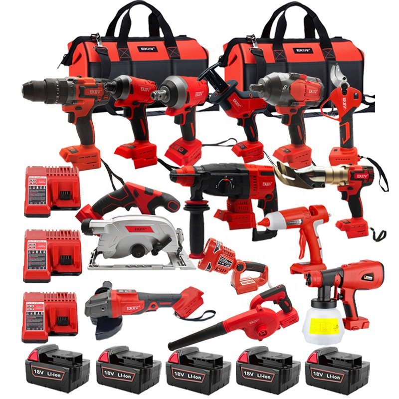 20v Max LithiumIon Cordless Combo 18-Tools 20-v Power Tools Combo Kit Lithium-Ion tools set box
