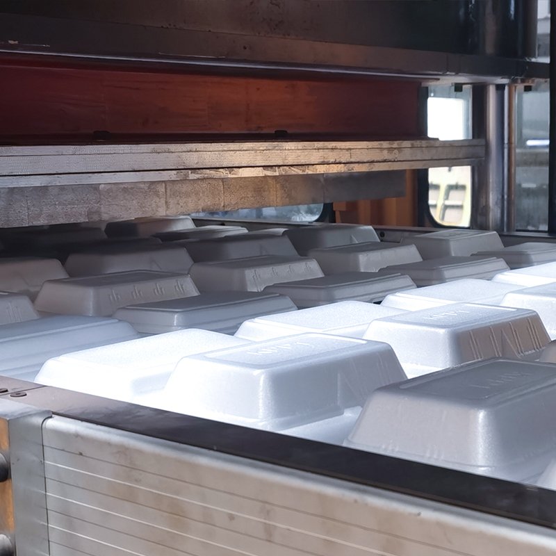 PS Foam Box Machine Polystyrene Foam Lunch Box Making Machinery for Disposable Foam Food Packaging Boxes Making Machine