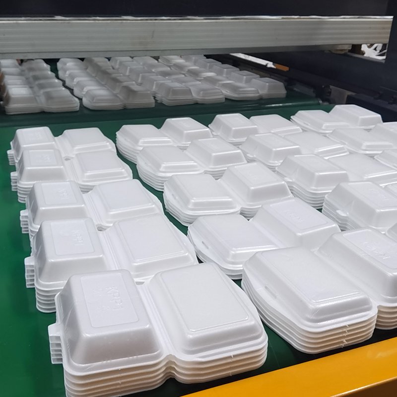 PS Foam Box Machine Polystyrene Foam Lunch Box Making Machinery for Disposable Foam Food Packaging Boxes Making Machine
