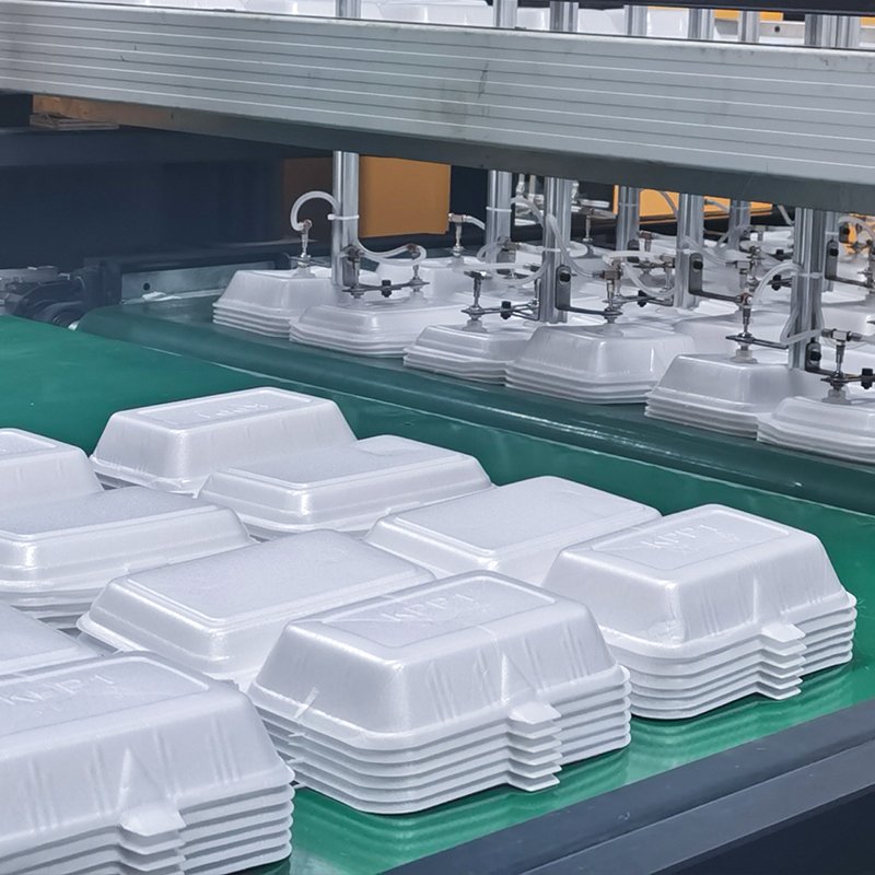 PS Foam Box Machine Polystyrene Foam Lunch Box Making Machinery for Disposable Foam Food Packaging Boxes Making Machine