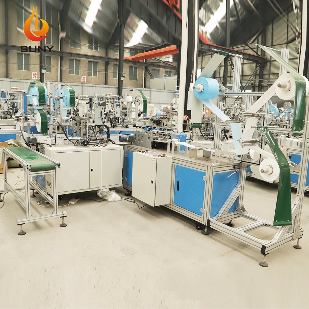 Full Automatic 2-4 Ply Inner Ear Loop Non Woven Disposable Surgical Medical Face Mask Making Production Machine Equipment Line