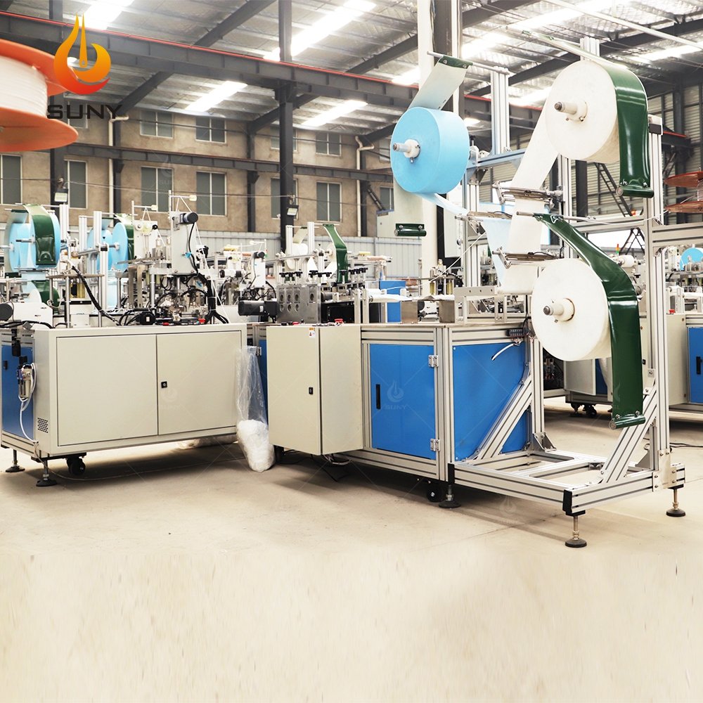 Full Automatic 2-4 Ply Inner Ear Loop Non Woven Disposable Surgical Medical Face Mask Making Production Machine Equipment Line