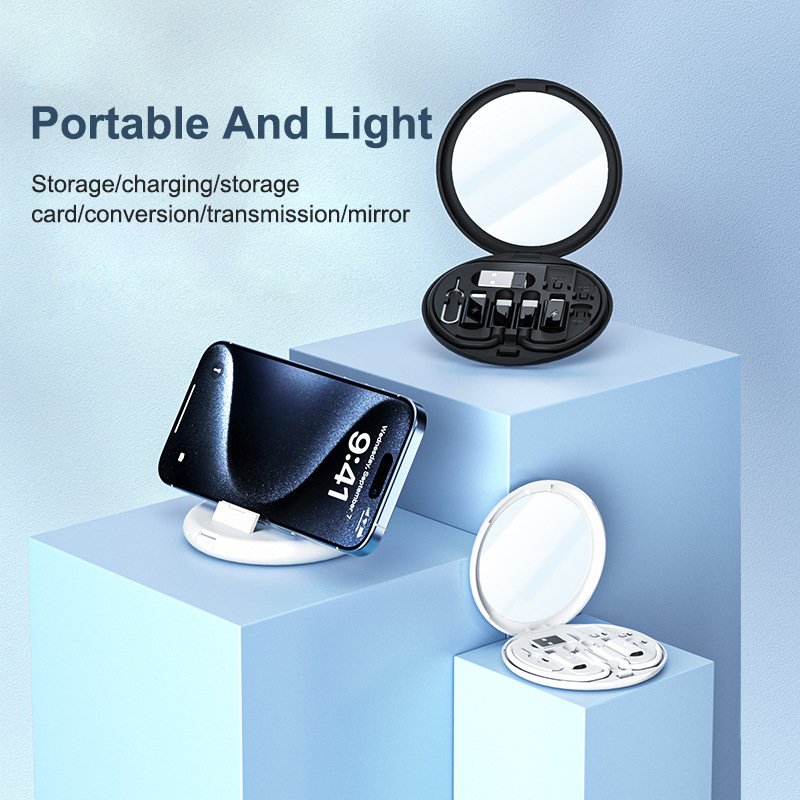 Multifunctional Data Cable Conversion Head Portable Storage Box Multi-Type Charging Line Convertor USB Type C Adapter Tool