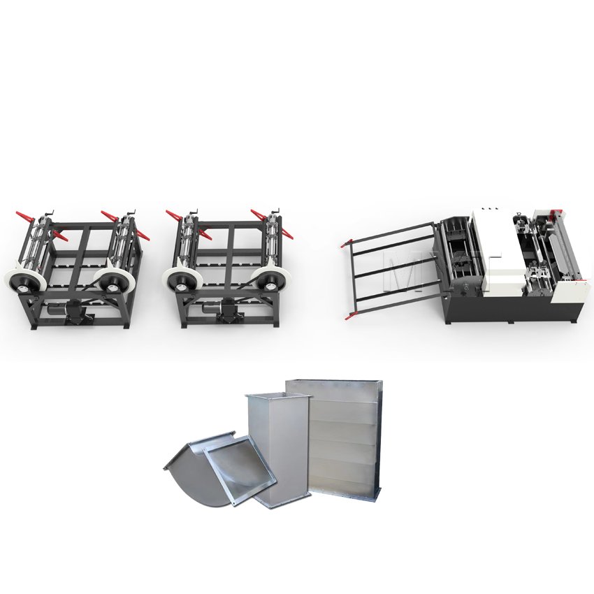 MYT Air Conditioning Auto Duct Line HVAC Duct Forming Machine Auto Duct Line 3 Rectangular air Pipe Forming Line