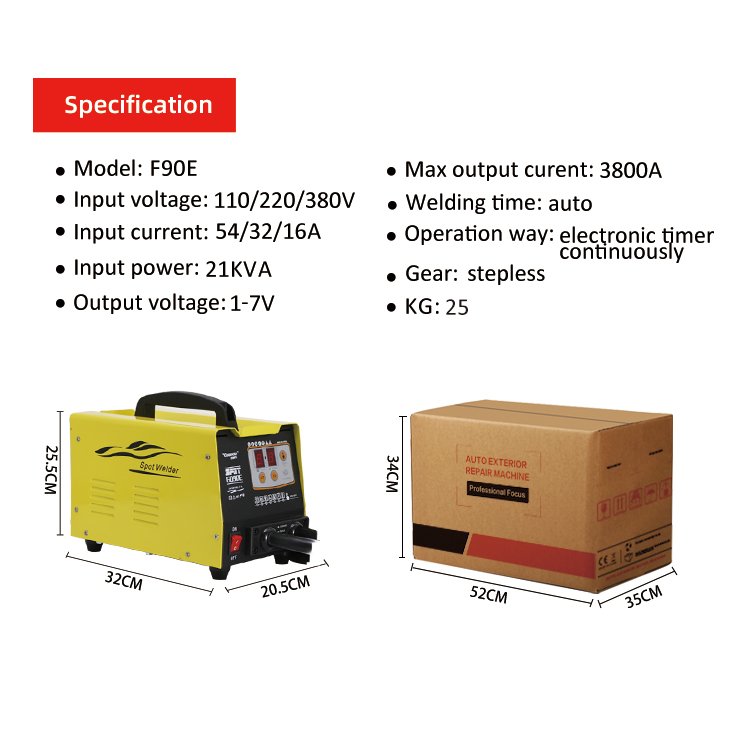 Steel Car Dent Puller Machine Car Dent Body Repair Equipment Spot Welder Automotive Dent Puller Machine Electric Spotter 90E