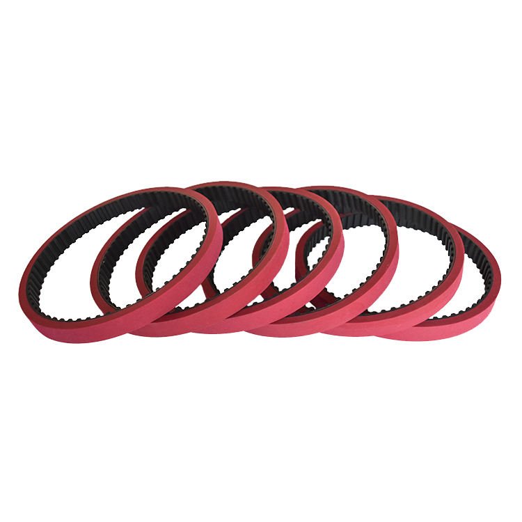 Red rubber coated timing belt made in China