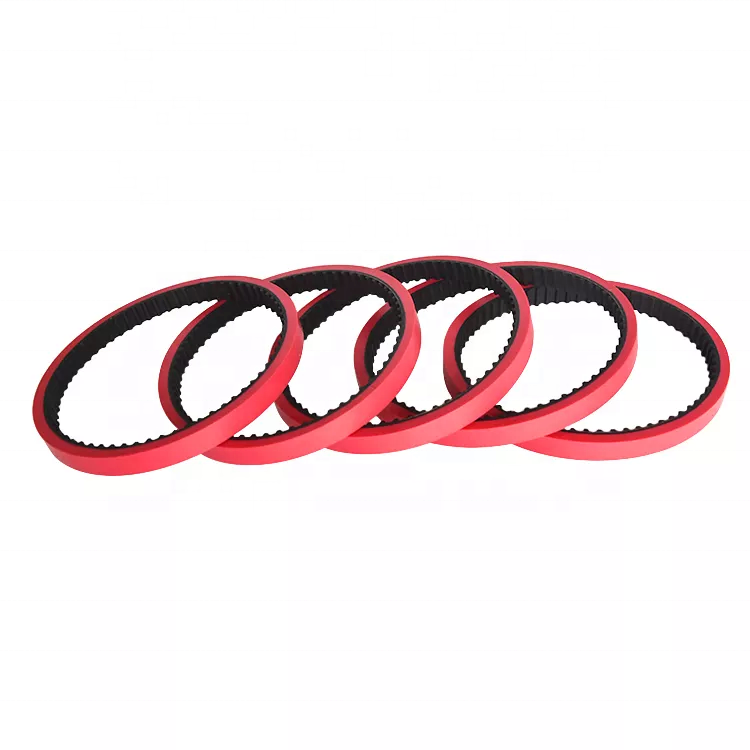 T10-630 Red rubber timing belt with red rubber coating for packing machine