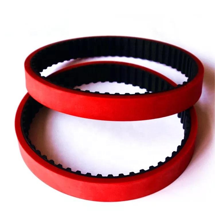 T10-630 Red rubber timing belt with red rubber coating for packing machine