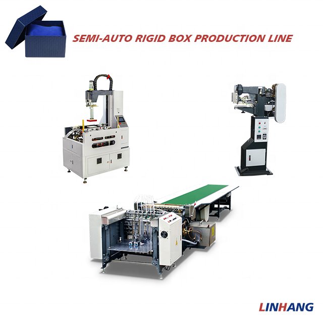 Gift Box Making Machine LH-540B Semi Automatic Rigid Box Making Machine