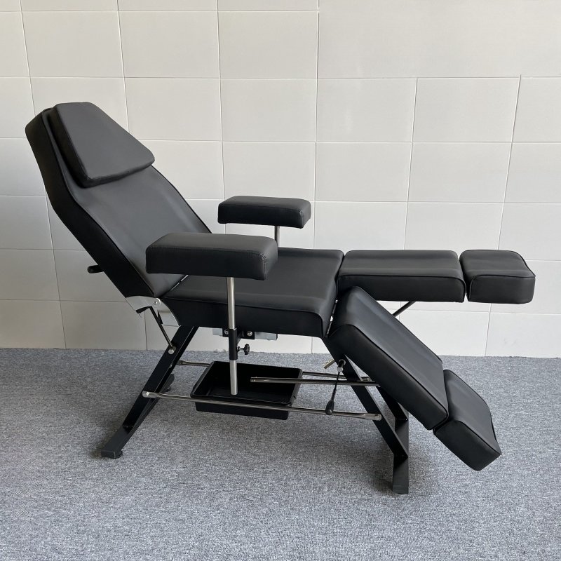 Facial Spa Massage Large Armrest Salon Foldable Eyelash Facial Parts Lashes Tattoo Beauty Split Legs Repair Nails Chair Bed