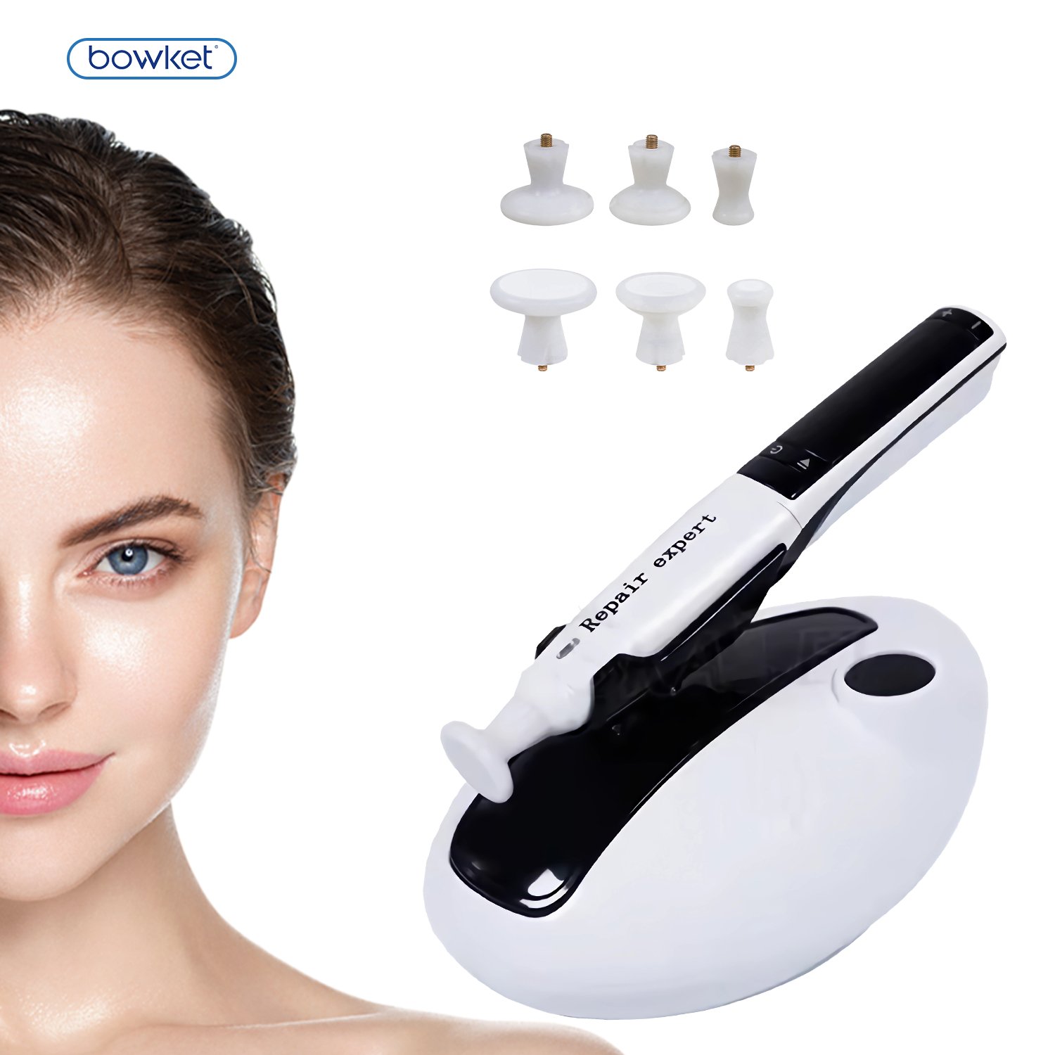 BOWKET Scar Acne Removal and Wrinkle Remover Skin Rejuvenation Device Ozone Plasma Pen Face Lift Tightening US/EU Plugs