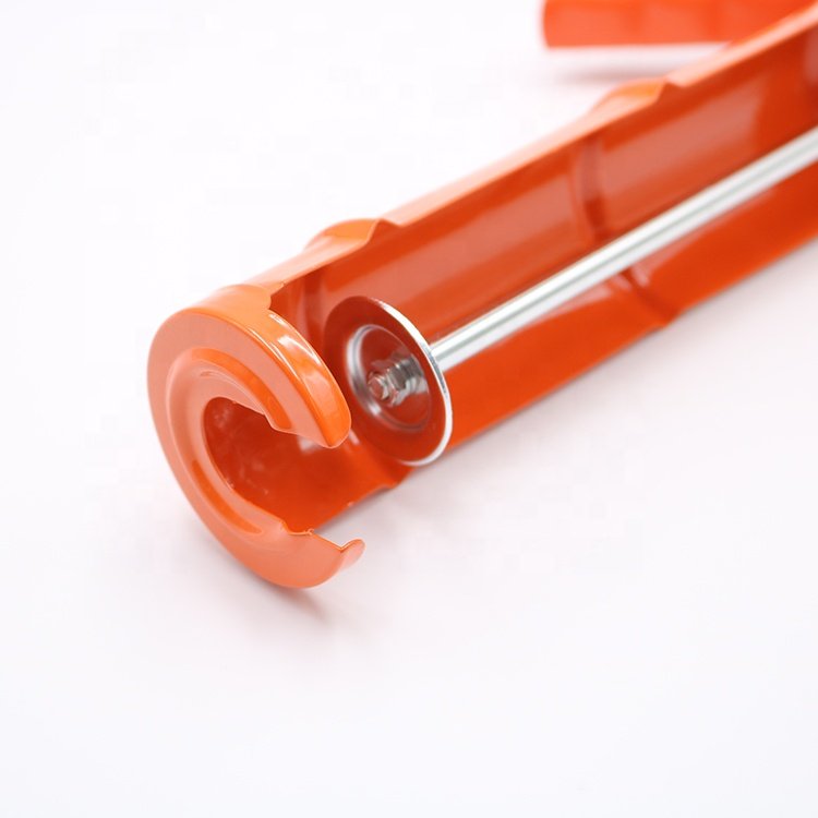 Red Heavy Duty Power Mortar Pneumatic 600ml Iron Tube Sausage Sealant Glue Caulking Gun