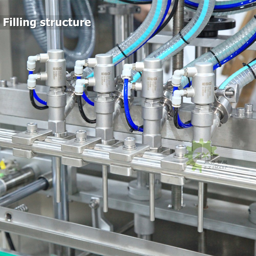 ZXSMART Automatic Double-Head Liquid Filling Machine for Soap Shampoo Bottles Lotion Capping Gear Core Components Glass