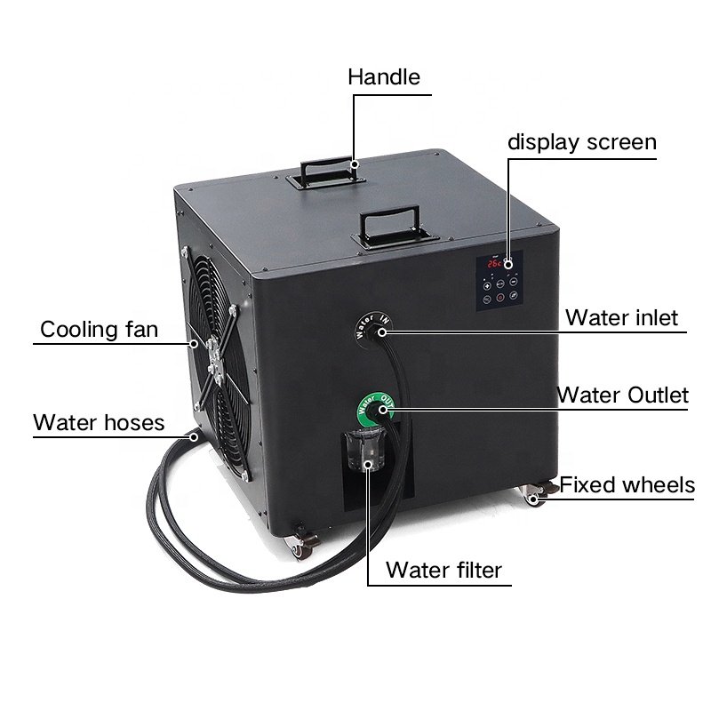 Portable Water Chiller for Bath Cold Plunge Equipment 1/2 HP Cooler Chiller with UV Ozone