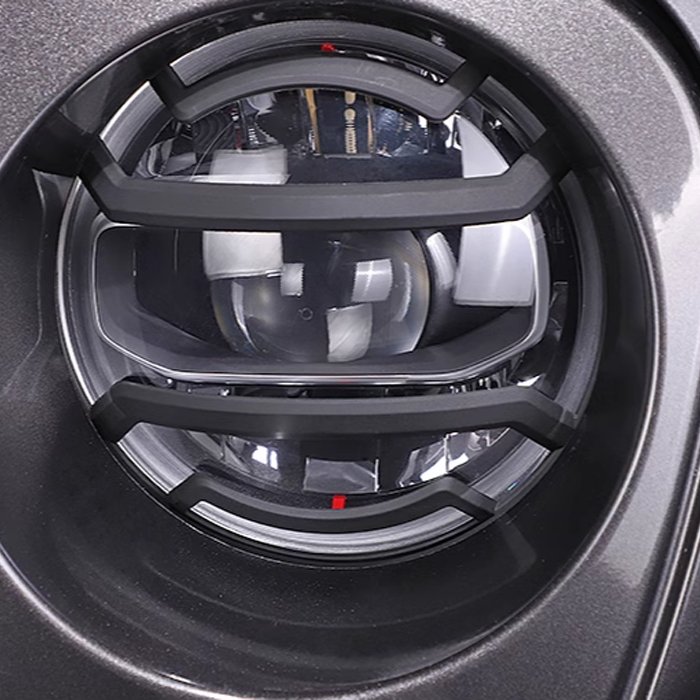 Exterior Black Aluminum Alloy LED Headlight Front Light 1 Pair Cover for Jeep Wrangler JL 2018+ RR Style Head Lamp Protector