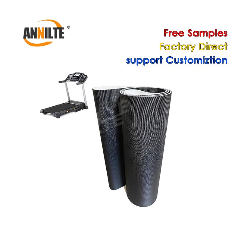 Annilte Factory direct 1.6mm 2.0mm 2.5mm low friction anti-static treadmill running belt treadmill belt