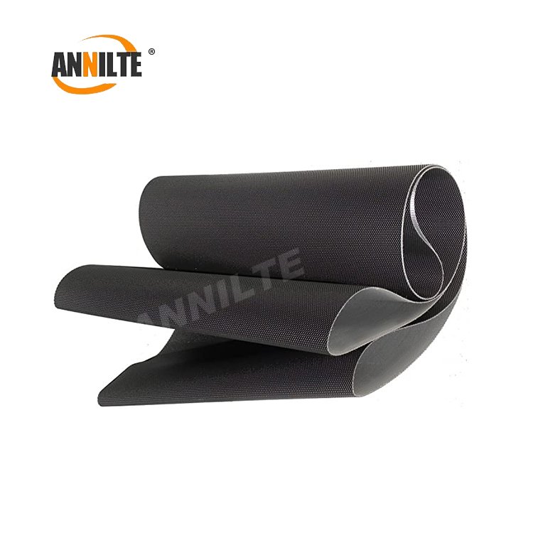 Annilte Factory direct 1.6mm 2.0mm 2.5mm low friction anti-static treadmill running belt treadmill belt