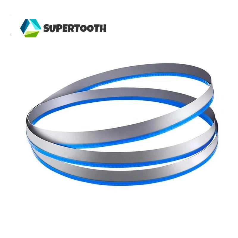 Sharp Tooth Type Bimetal Bandsaw High Speed Steel Carbide Blade Bearing Alloy Steel Cutting High Frequency Welded White Finish