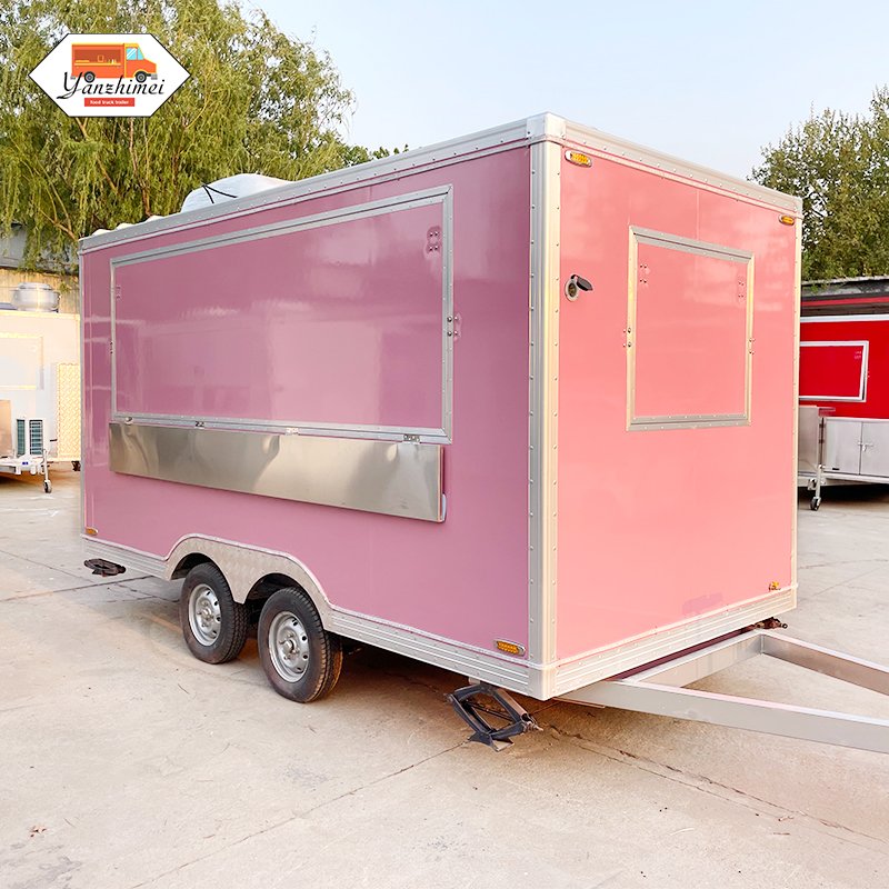 Mobile Kitchen Consession Trailer Outdoor BBQ Food Trailer Commercial Street Portable Food Truck for Sale Europe