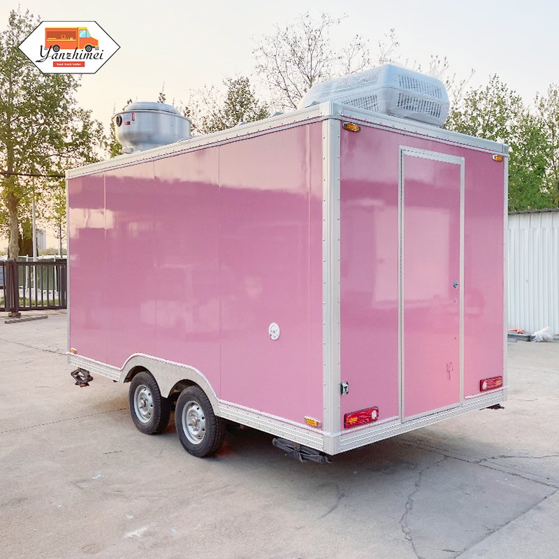 Mobile Kitchen Consession Trailer Outdoor BBQ Food Trailer Commercial Street Portable Food Truck for Sale Europe