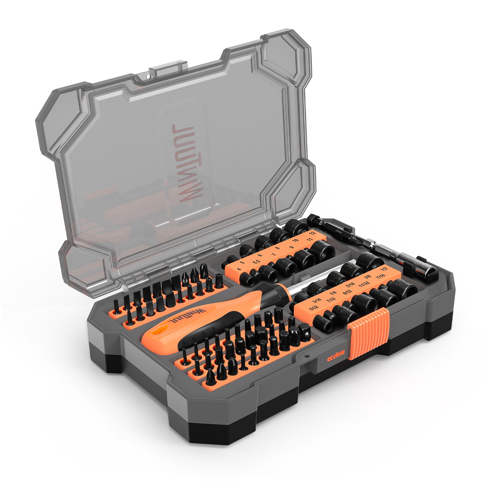 73pcs Power Tool Accessories Set Including Electric Nut Driver Screwdriver Bits Hand Tool Set with Socket Adapter