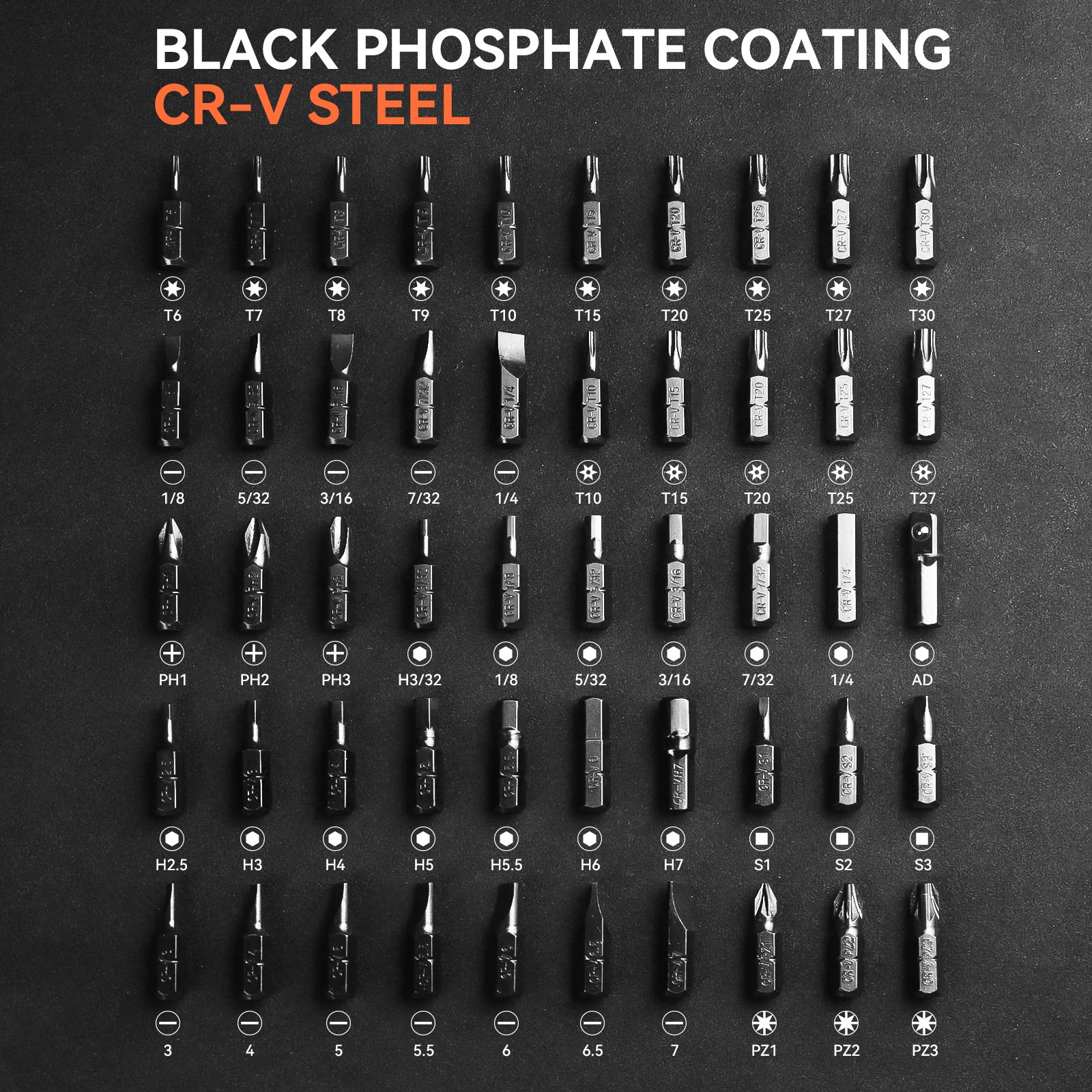 73pcs Power Tool Accessories Set Including Electric Nut Driver Screwdriver Bits Hand Tool Set with Socket Adapter