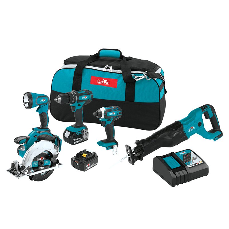 Bison 18v 20V Battery Power Tools Set Combo Cordless Drill And Hammer Tool 11 Piece Sets