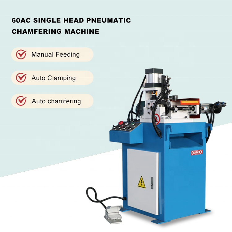 pipe tube bar end automatic hydraulic Pneumatic Chamfering bevel Machine