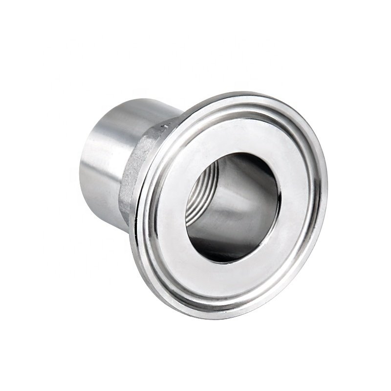 Keda Stainless steel 304 316L clamp type hexagon joint with female thread Sanitary grade Pipe Fitting