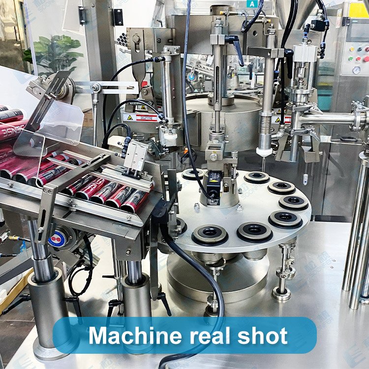 Cosmetic Gel Filling Automatic Body Lotion Hair Removal Cream Soft Plastic Tube Filling and Sealing Machine