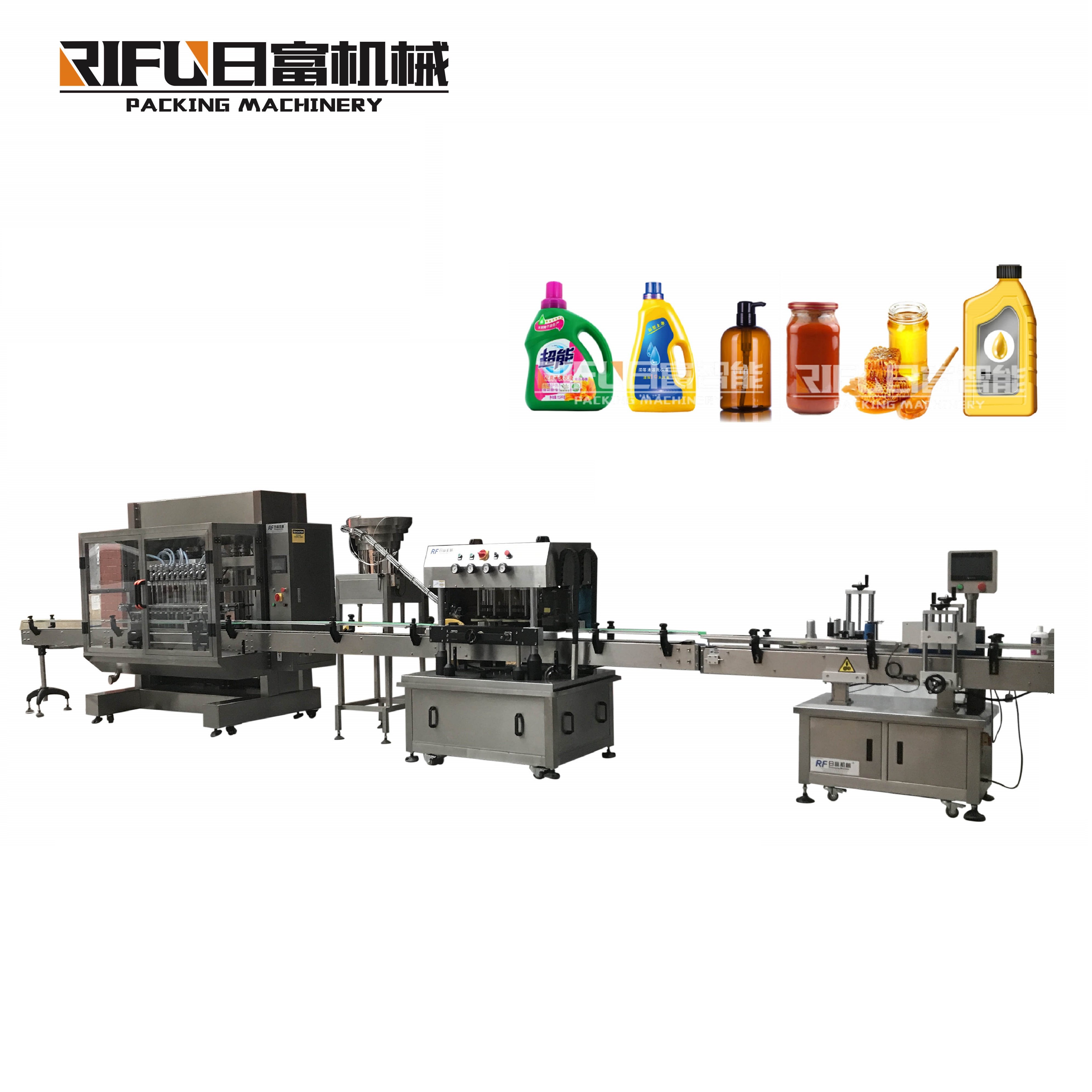 Automatic Piston Filling Machine Piston Honey Filling Machine Filler Bottled Water Production Machine Filling Capping Line