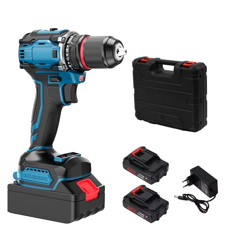 Factory Power Drills Kit 21v Portable Electric Cordless Brushless 21V Cordless Drill Lithium Battery Power Tools Kit