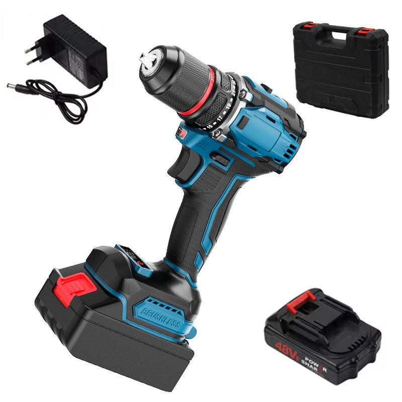 Factory Power Drills Kit 21v Portable Electric Cordless Brushless 21V Cordless Drill Lithium Battery Power Tools Kit