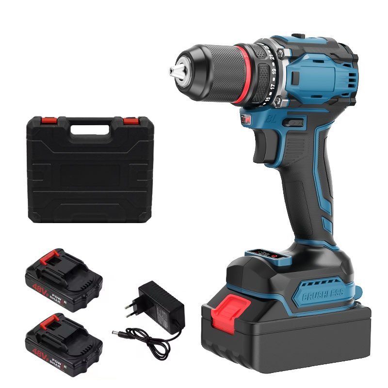 Factory Power Drills Kit 21v Portable Electric Cordless Brushless 21V Cordless Drill Lithium Battery Power Tools Kit