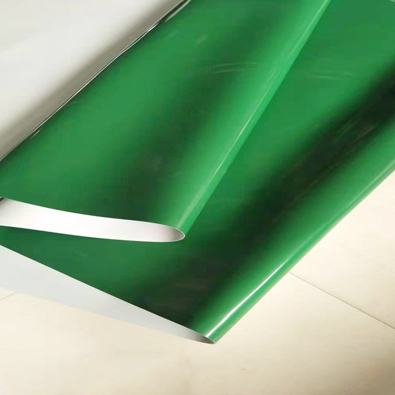 Cotton Fabric Food Conveyor Belt Green PVC Conveyor Belt