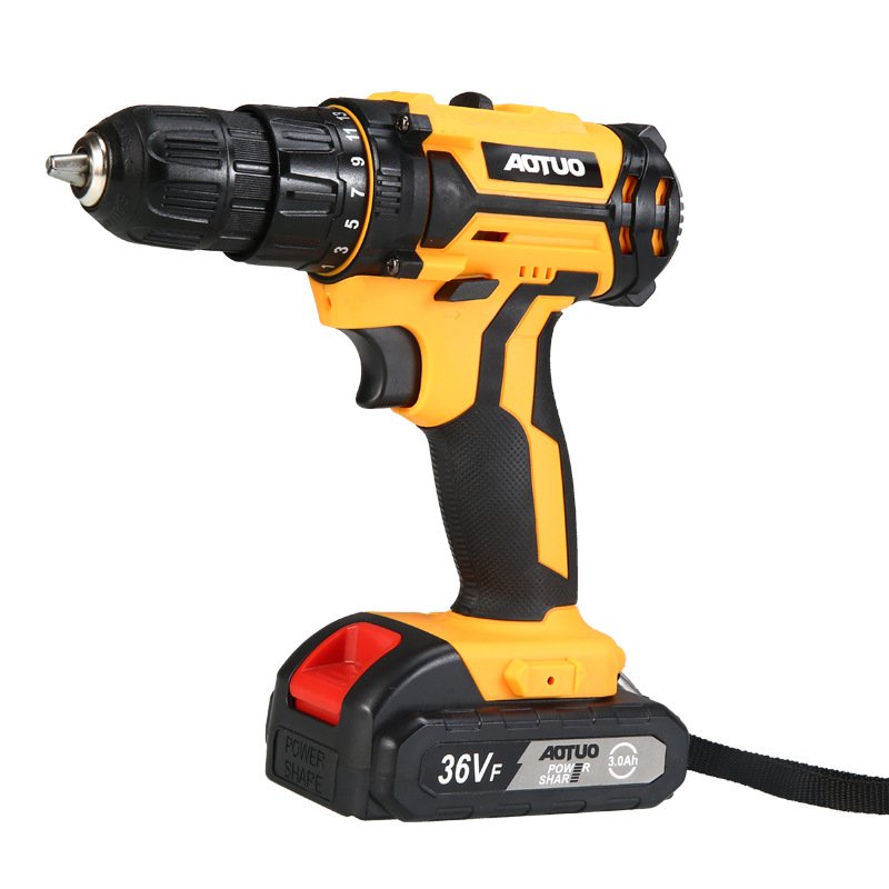 1150RPM 2-Speed Rechargeable Wireless Power Drills Portable Cordless Impact Drill Multifunction Lithium Electric Screwdriver Set
