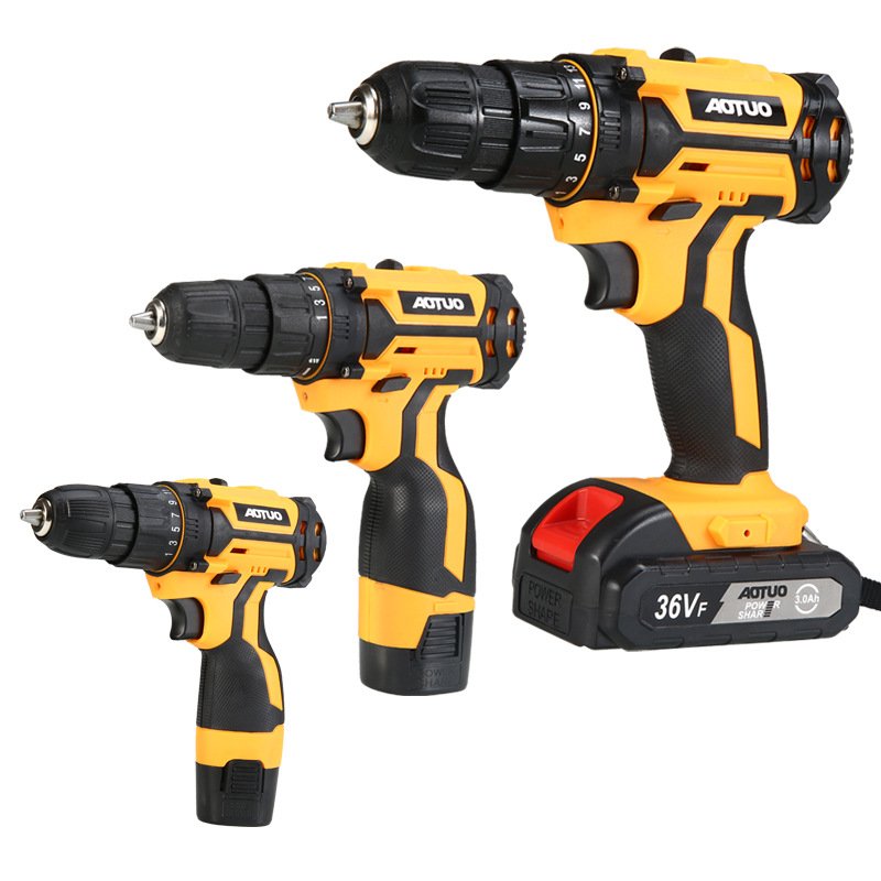 1150RPM 2-Speed Rechargeable Wireless Power Drills Portable Cordless Impact Drill Multifunction Lithium Electric Screwdriver Set