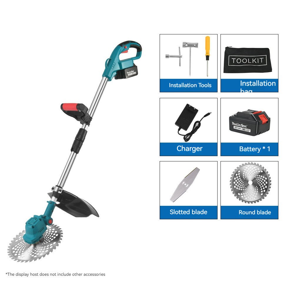 Multi-function rechargeable 10 inch electric brushless lawn mower household high power lithium weed whacker